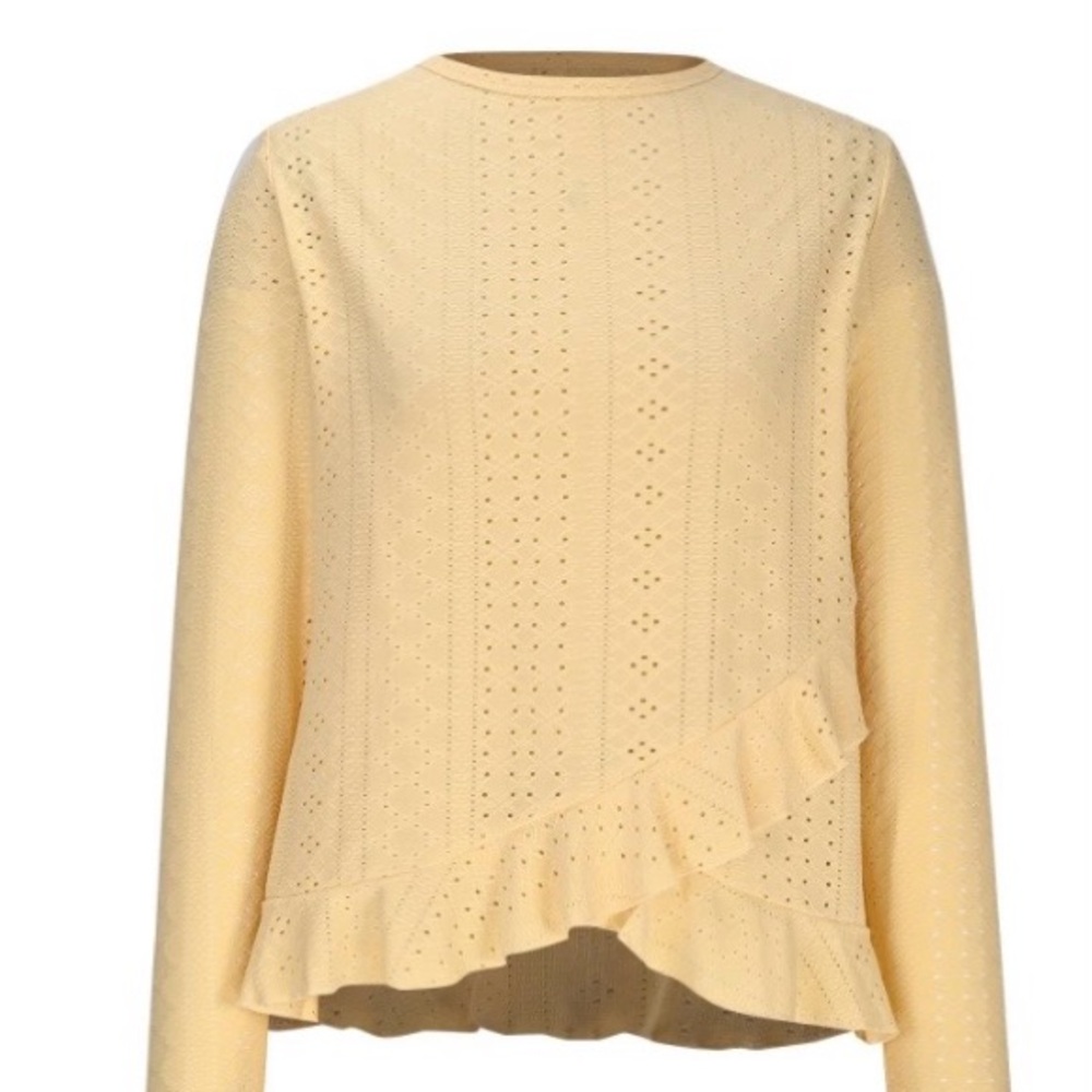 NWOT Plus size  Eyelet Ruffle Blouse